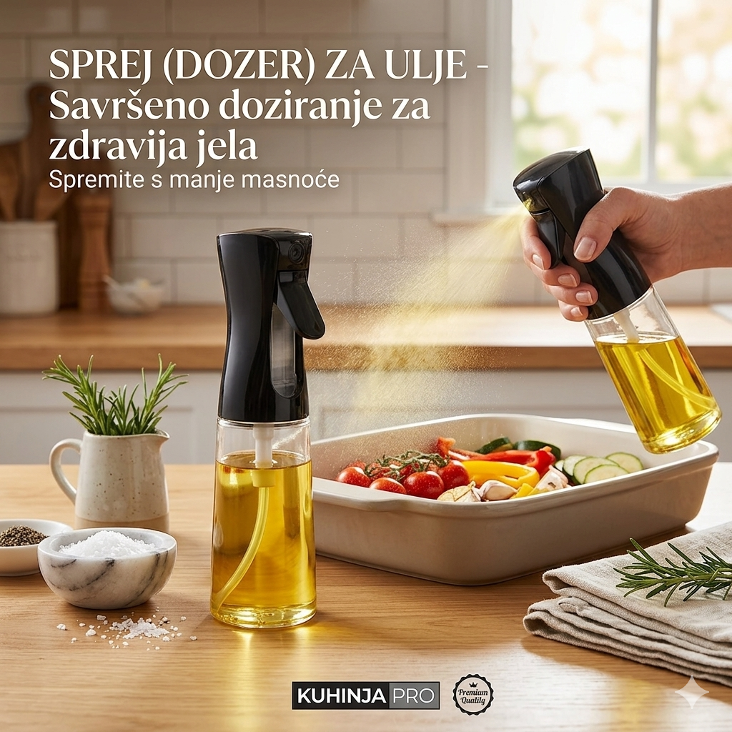 🍳 Sprej dozer za ulje - Savršeno doziranje za zdravija jela